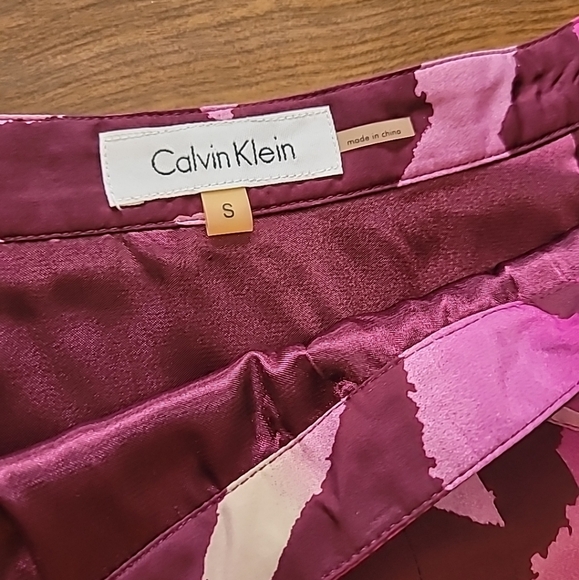 Calvin Klein Skirt set Size Small pleated Skirt A-line Fit & Flare Spring Purple - Picture 11 of 16